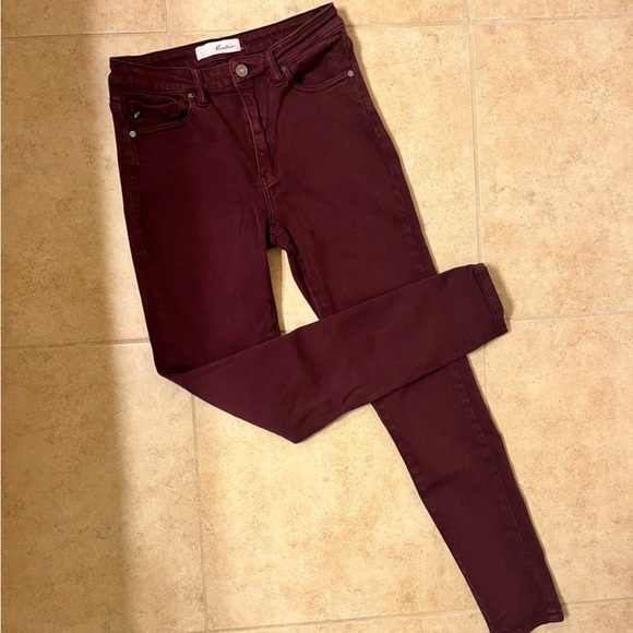 Kancan Burgundy Colored Skinnies - Picture 3 of 5